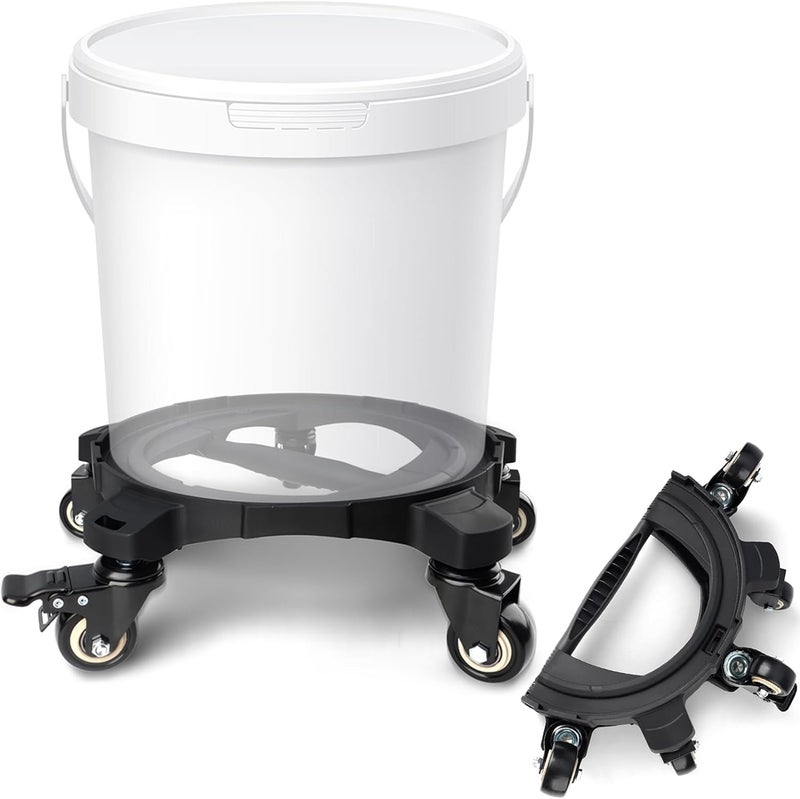 Linforking 2025 Upgraded Foldable Car Wash Bucket Dolly 5 Gallon with Wheels,360°Rolling Car Wash Buckets Dolly for Washing, Waxing, Removable Bucket Mover,Fits 3.5–5 Gallon Buckets,Supports Up to 265 lbs - Image 1